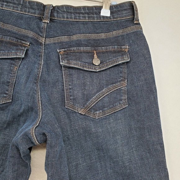 Lee Jeans Women's Sinfully Soft Cotton Blend Boot Cut Dark Wash Blue Size 30/32 - Picture 10 of 10